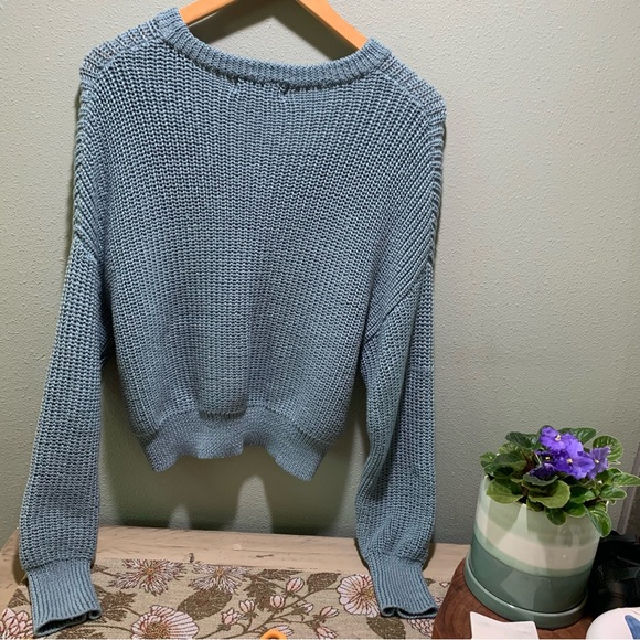 Elan // Striped sweater - Blue - Size Medium - Picture 3 of 8